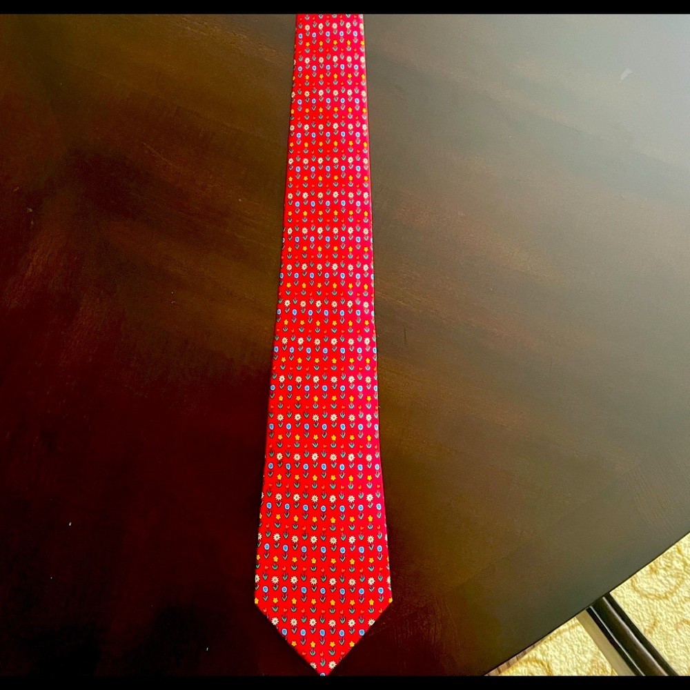 Hermes floral tie